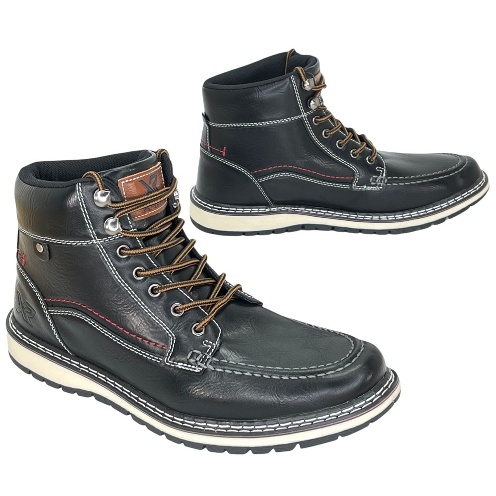 XRAY Black Faux Leather Cushioned Mens Ankle Boots - Picture 12 of 12